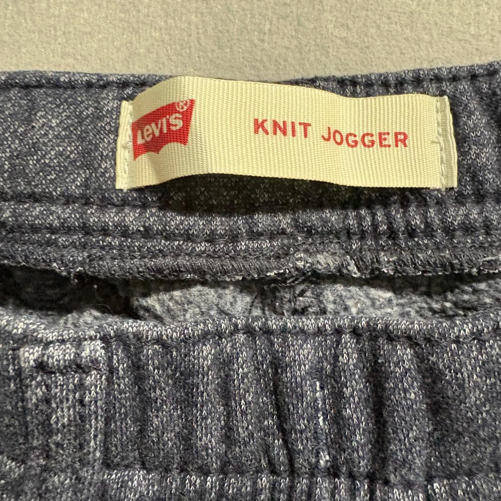 Levis Boys Knit Jogger Pants Size M 10-12 Blue Heather Fleece Sweatpants