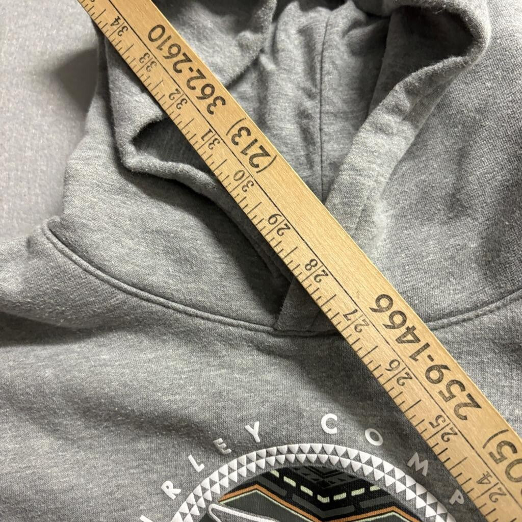 Hurley Boys Hoodie XL 18/20 Gray Pullover Sweatshirt Graphic Logo Surf