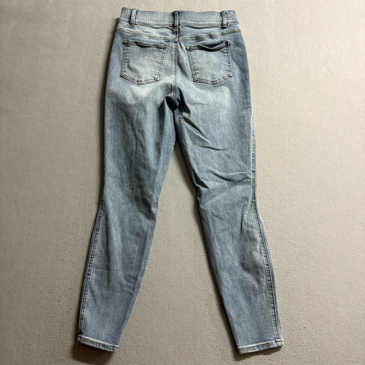 Spanx Womens Ankle Skinny Jeans Medium Light Wash Pull On Denim Leggings