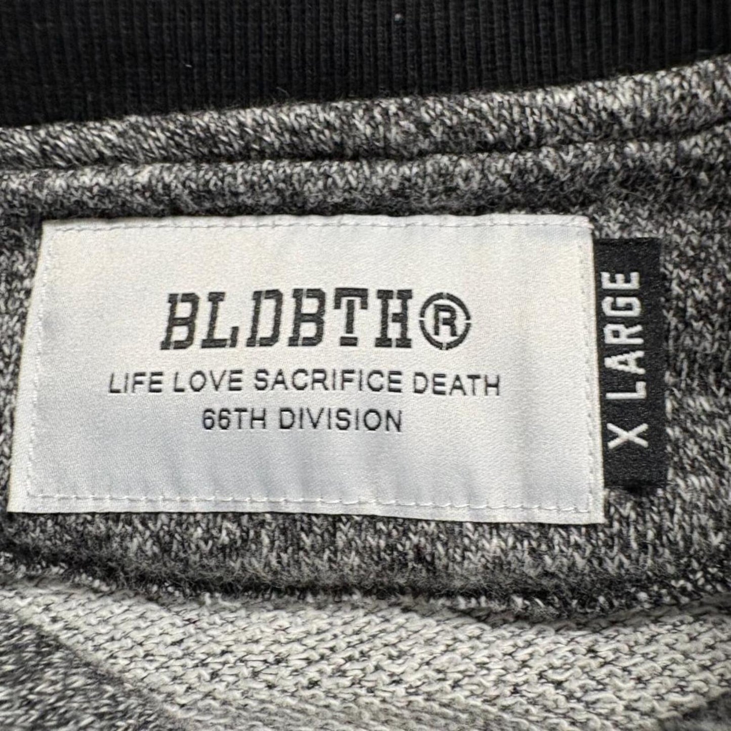Bloodbath BLDBTH Full Zip Sweatshirt Mens XL Gray Knit Bomber Jacket Streetwear