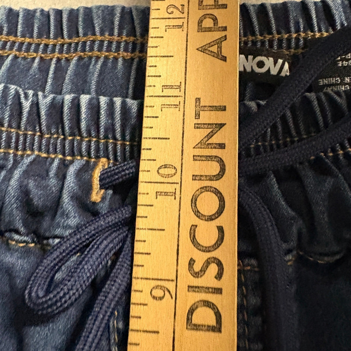 Fashion Nova Denim Joggers Womens Small Blue Elastic Drawstring Waist Jeans