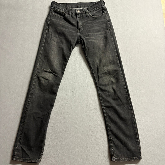 Levis 511 Slim Jeans Mens 30x32 Black Denim Faded Wash Pants Actual 29x30