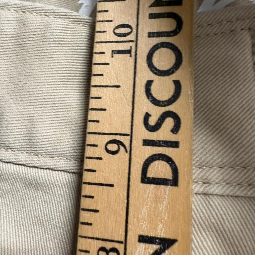 Dickies Girl Worker Crop Roll Hem Pants Womens Size 0/24 Khaki Chino Beige