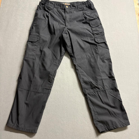 5.11 Tactical Cargo Pants Mens 36x30 Black Ripstop Work Utility Combat Pants