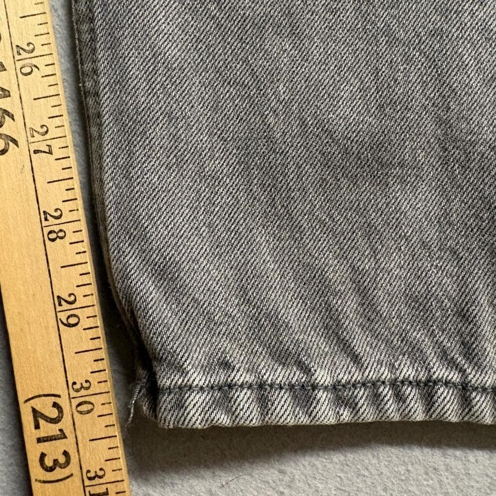 H&M Relaxed Fit Jeans Mens 36x32 Gray Denim Button Fly Straight Leg