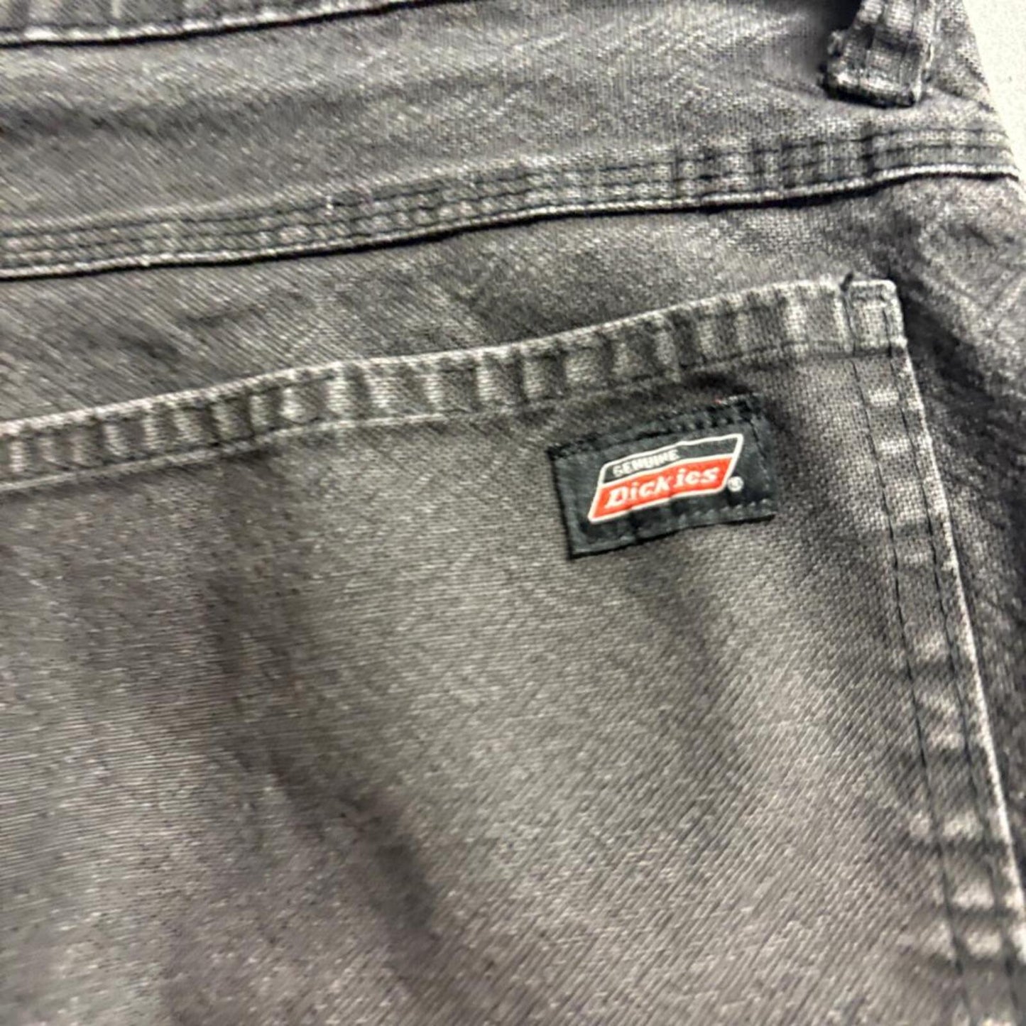 Genuine Dickies Mens Carpenter Jeans 34x32 Black Denim Utility Work Pants