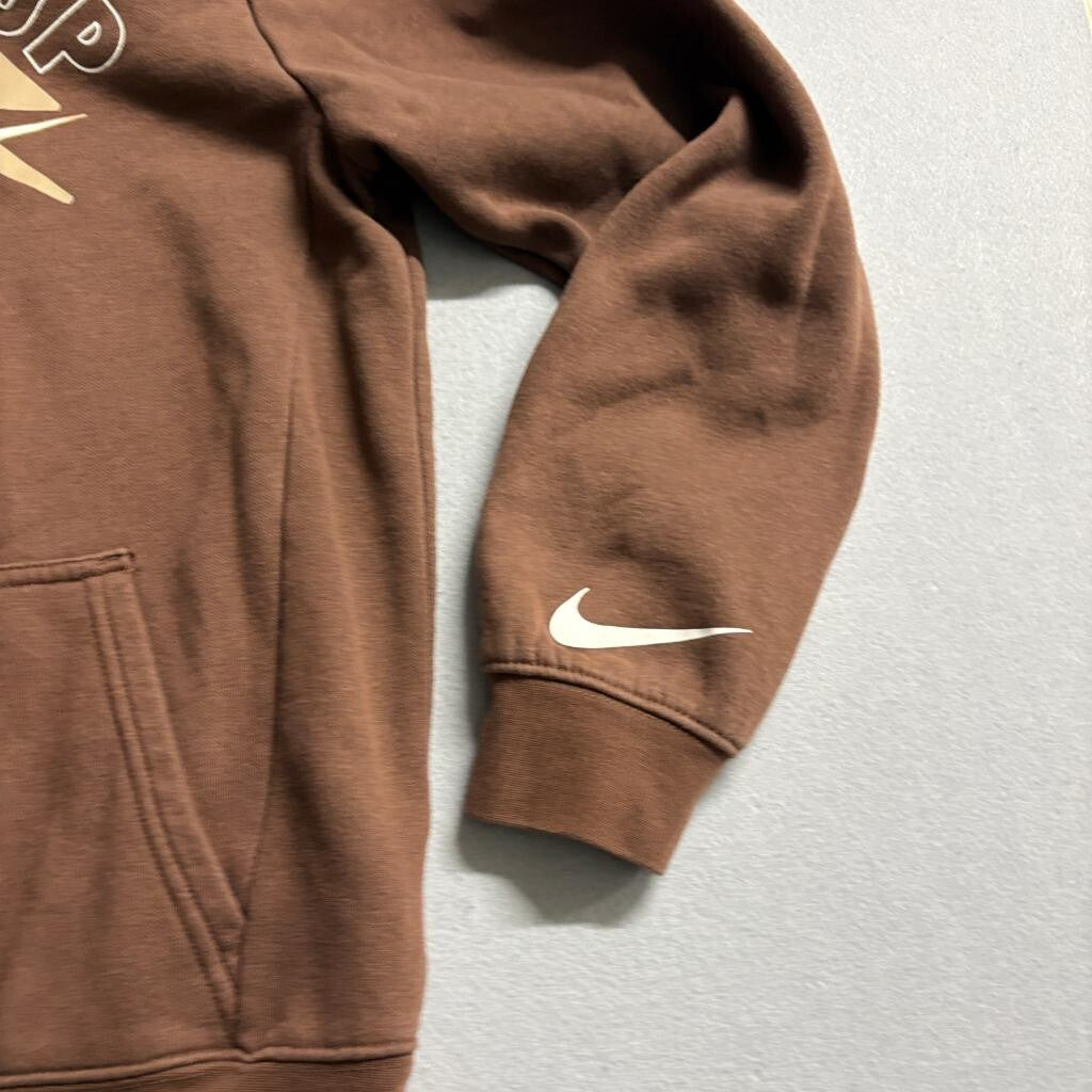 Nike 3 Brand Fired Up Hoodie Boys XL Brown Pullover Sweatshirt 13-15 Yrs