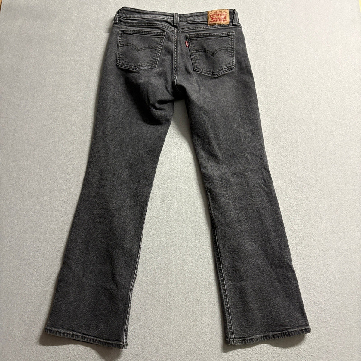 Levis Superlow Bootcut Jeans Womens 29 Black Denim Low Rise Waterless Stretch