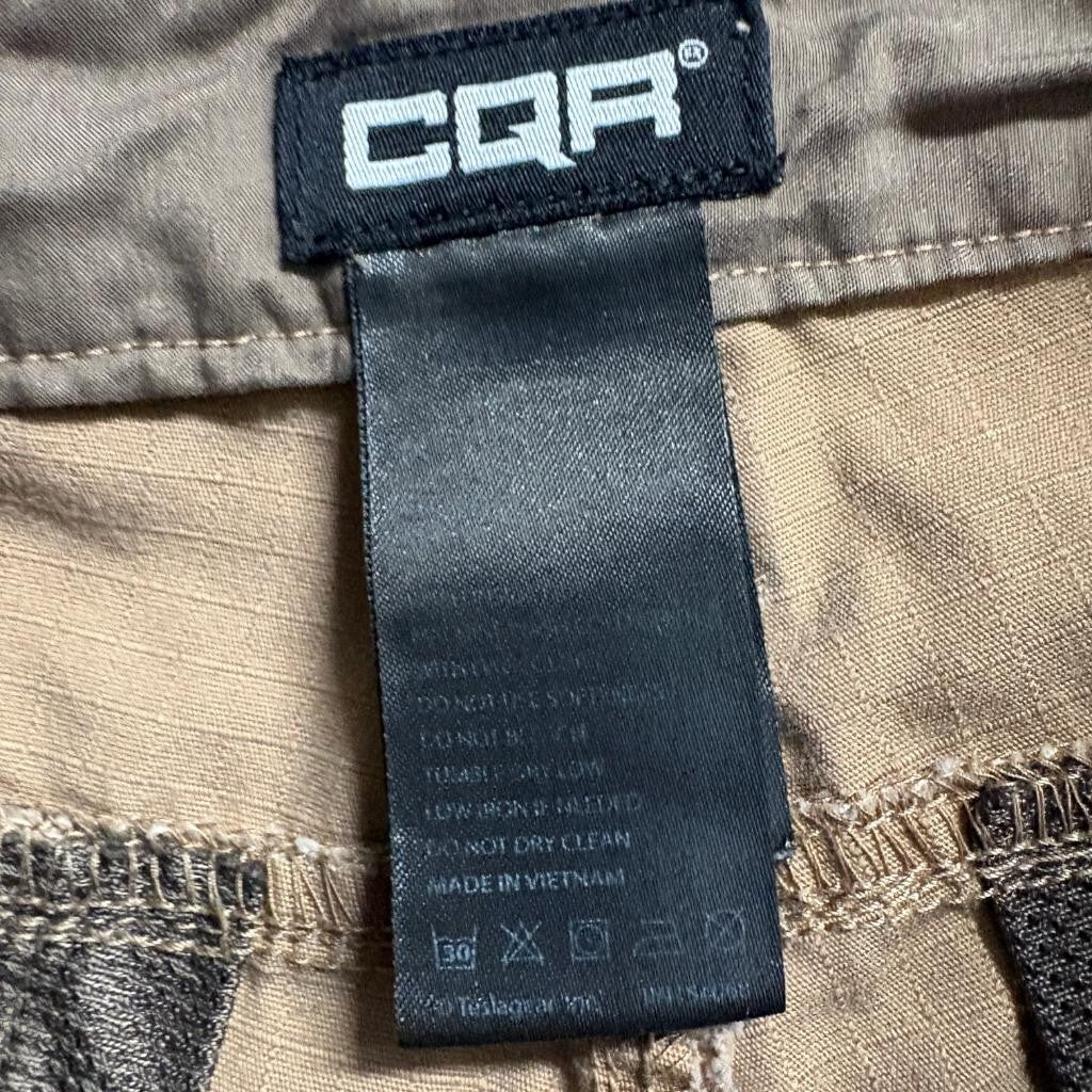 CQR Mens Tactical Cargo Pants Coyote Brown Ripstop Work Combat Pants Size 28x27