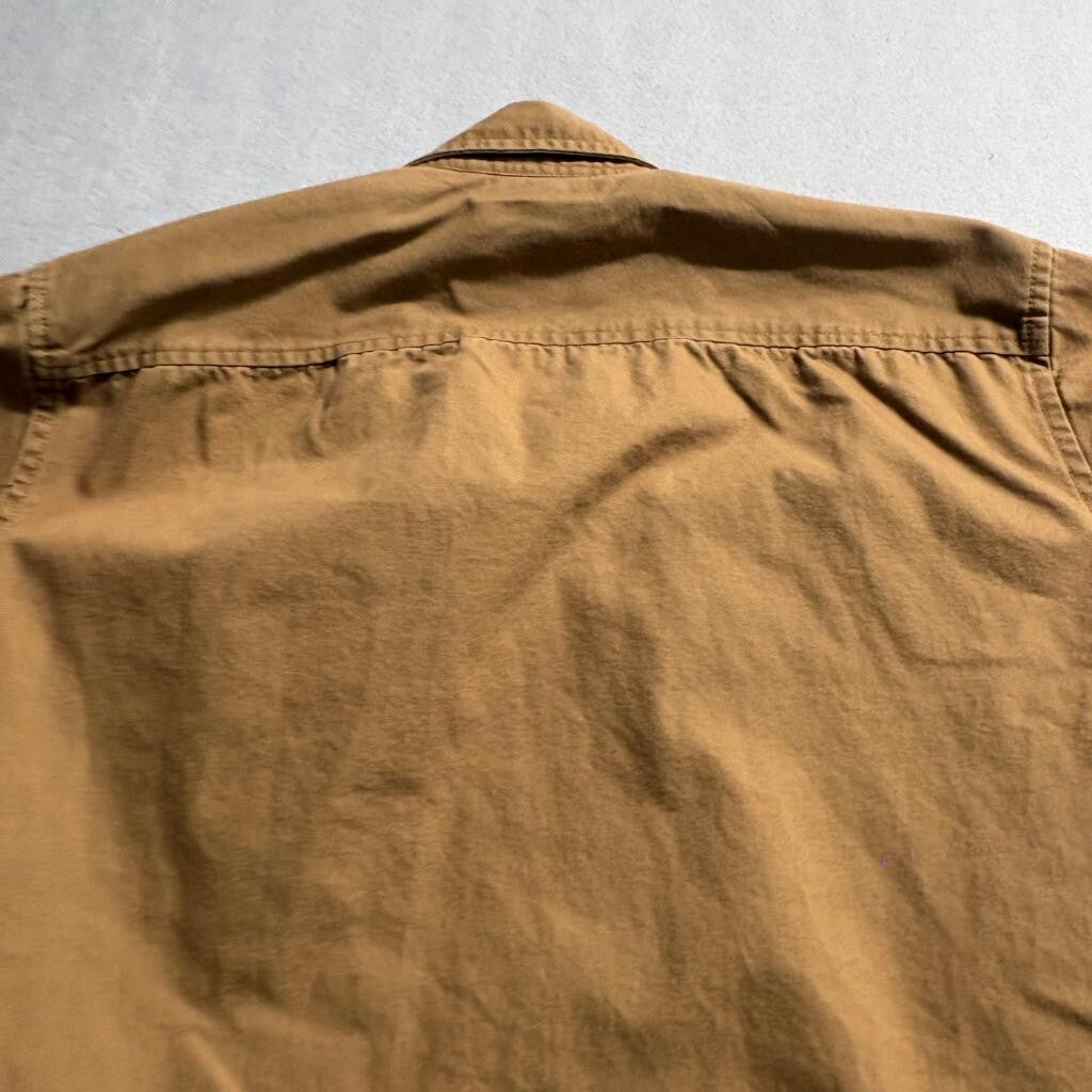Outdoor Life Shirt Mens XL Brown Cotton Canvas Heavyweight Workwear Button Up
