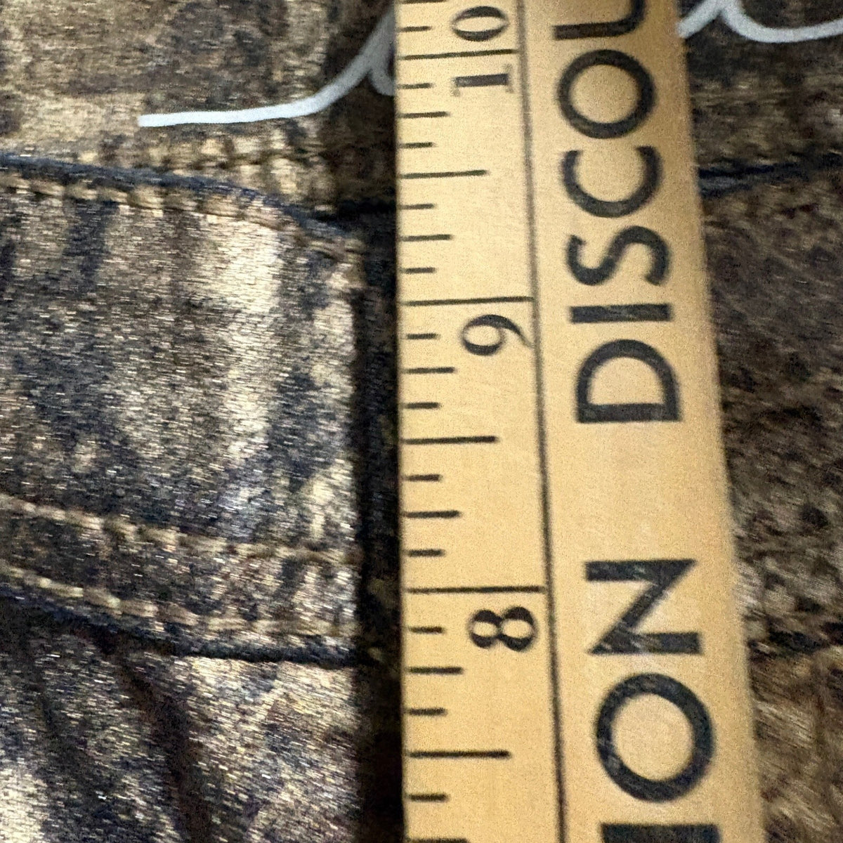 INC International Concepts Metallic Gold Snakeskin Skinny Jeans Womens 12