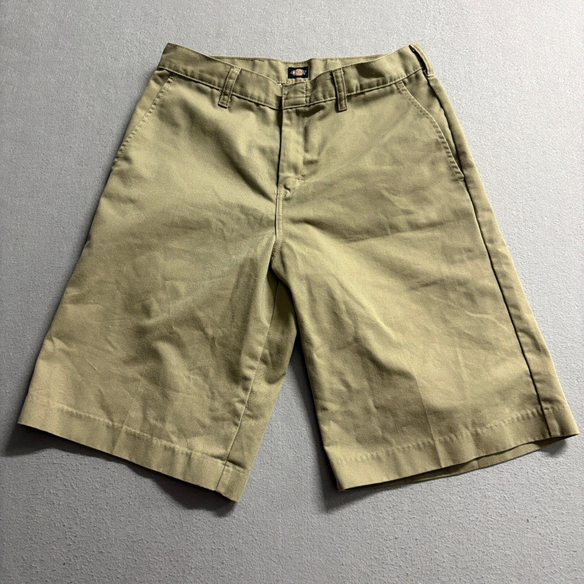 Dickies Mens Chino Shorts Size 30 Khaki Tan Flat Front Twill Workwear Casual