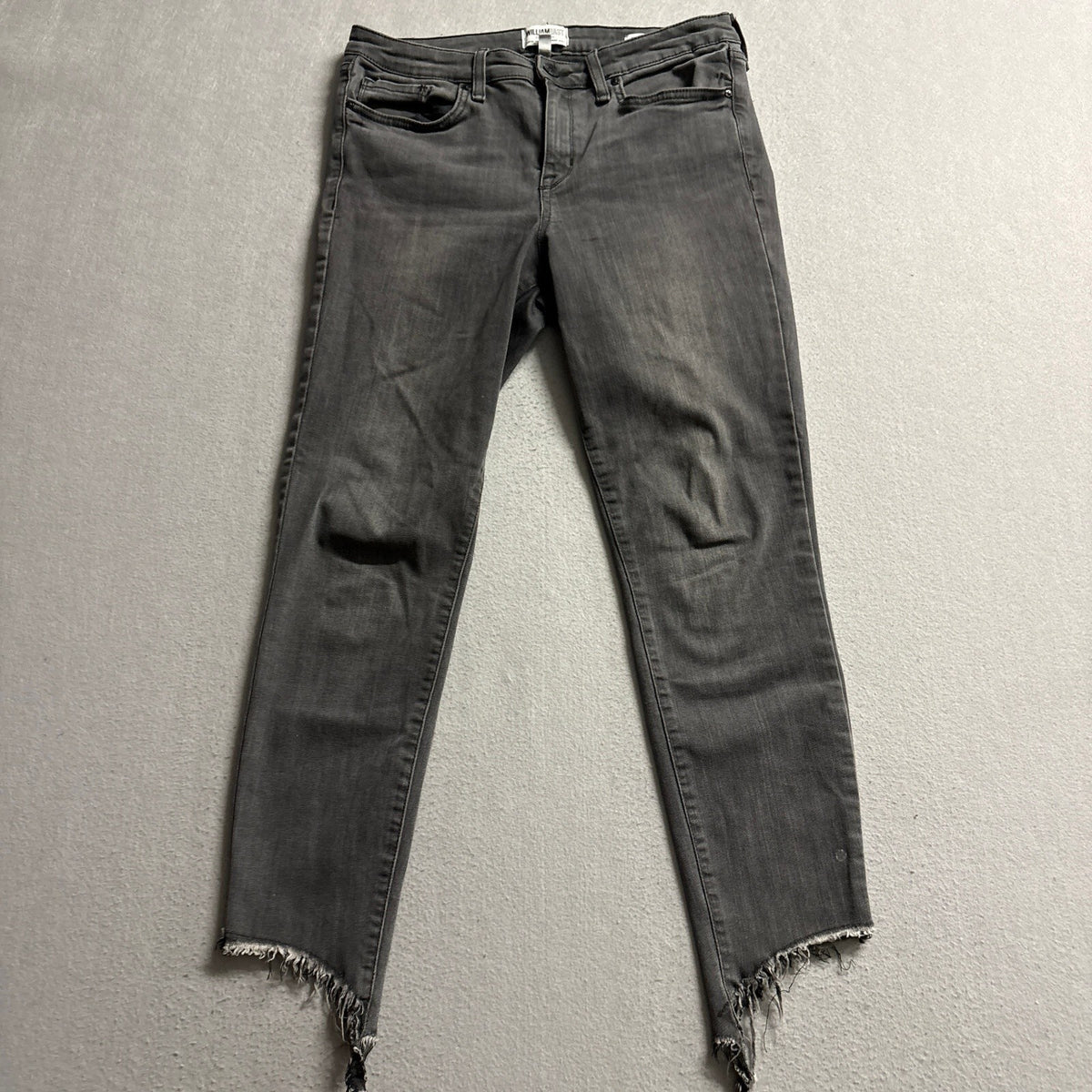William Rast Womens Perfect Skinny Jeans Size 30 Gray High Low Asymmetric Hem