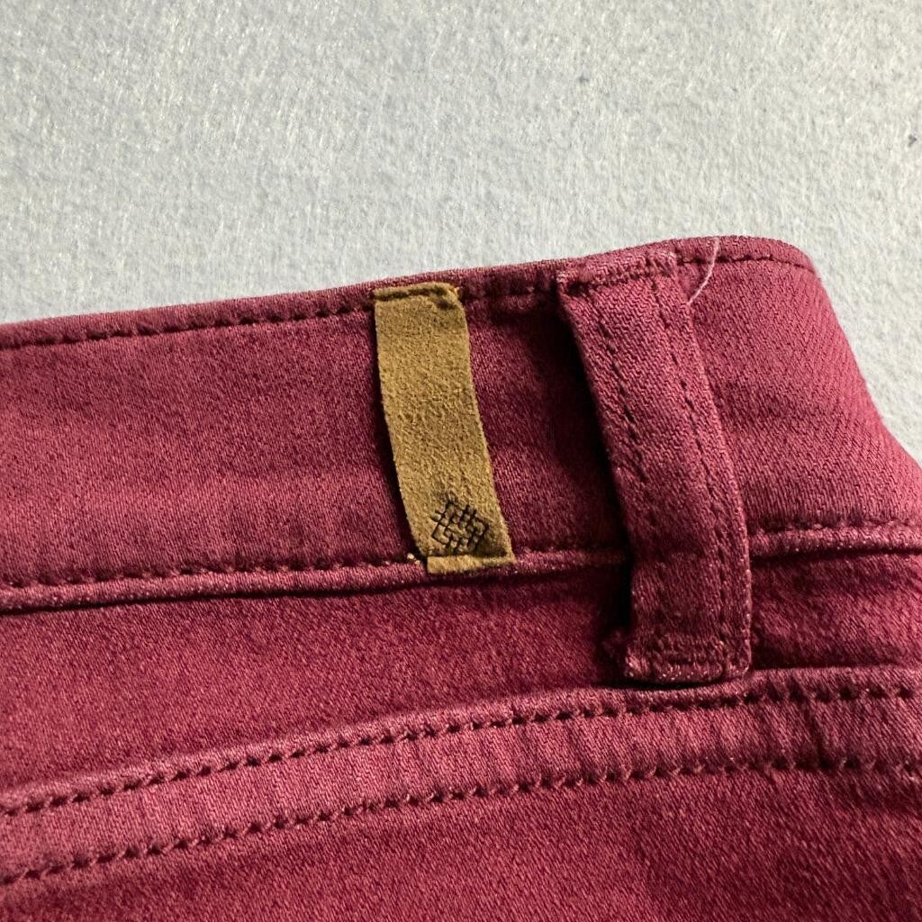 Susina Skinny Jeans Womens 26 Burgundy Red Stretch Denim Pants