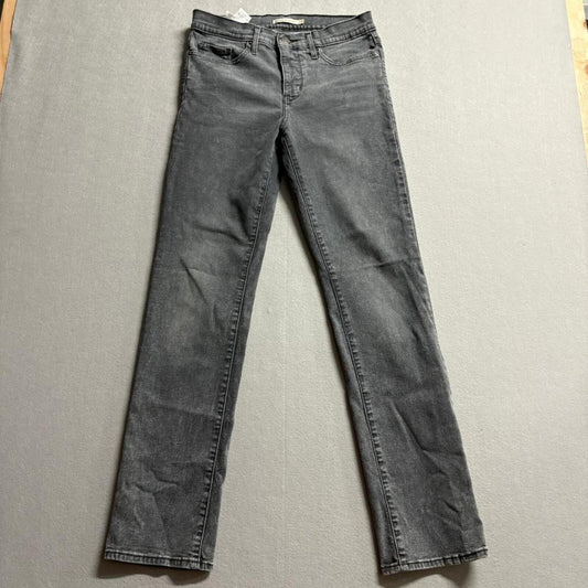 Levis 314 Shaping Straight Jeans Womens 29 Gray Denim Stretch Pants