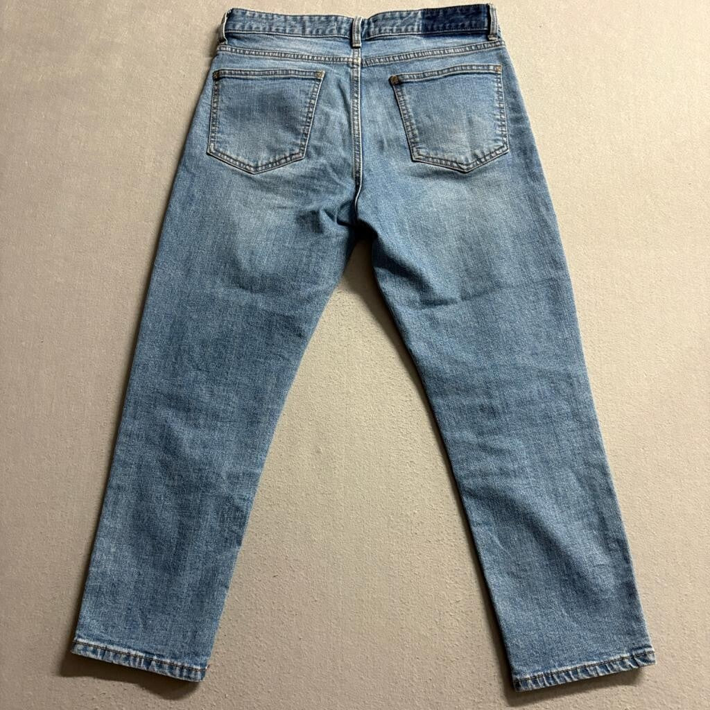 SPAO Jeans Womens 28 Light Indigo Blue Denim Stretch Straight Leg Pants