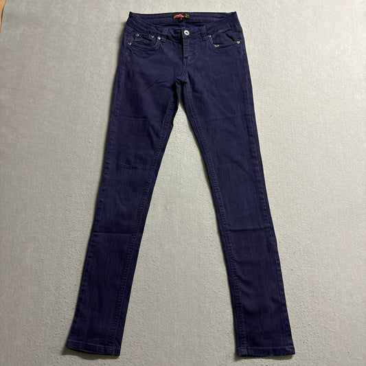 Forever 21 Womens Skinny Jeans Size 24 Dark Purple Stretch Denim Casual Pants