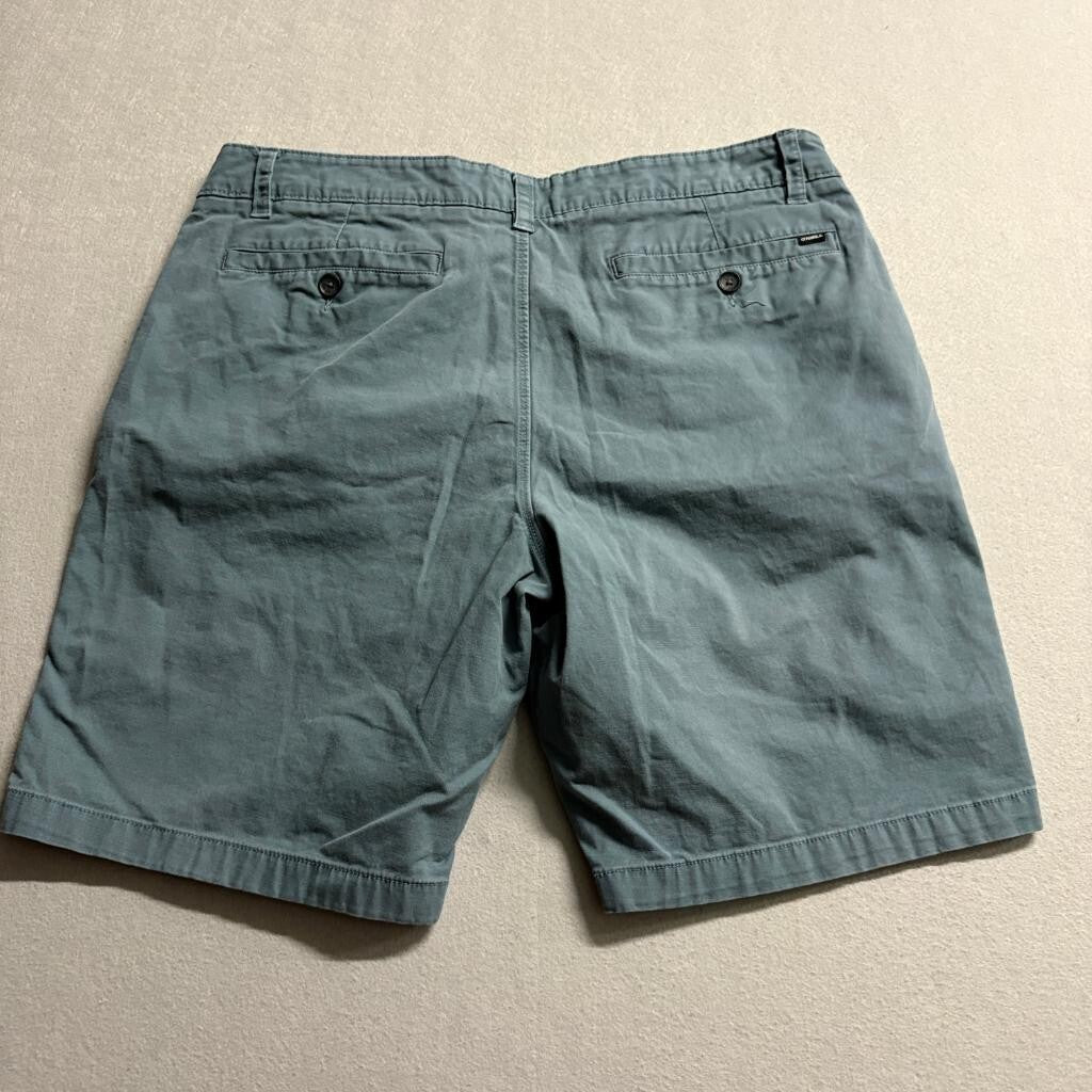 ONeill Mens Chino Shorts Size 36 Gray Green Stretch Standard Fit Cotton Blend