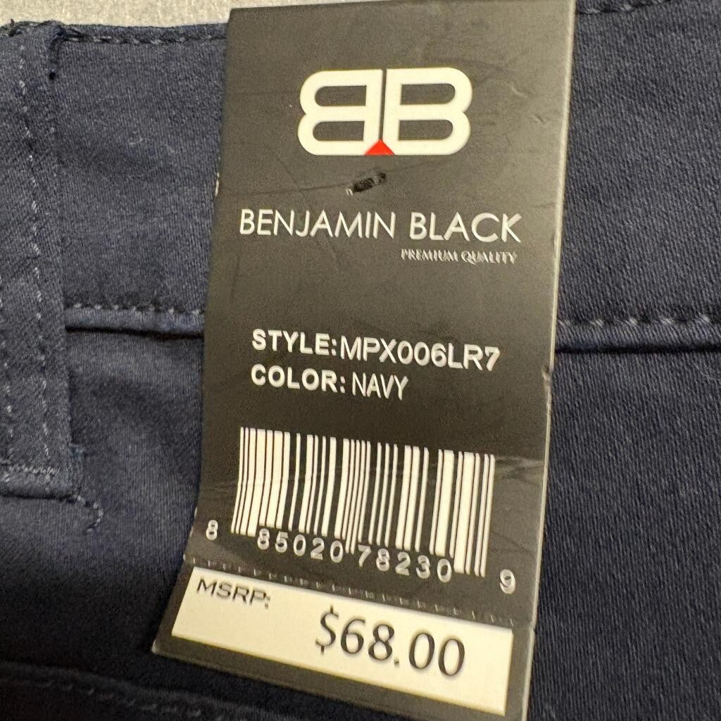 Benjamin Black Slim Jeans Mens 46x32 Navy Blue Stretch Denim Pants NWT
