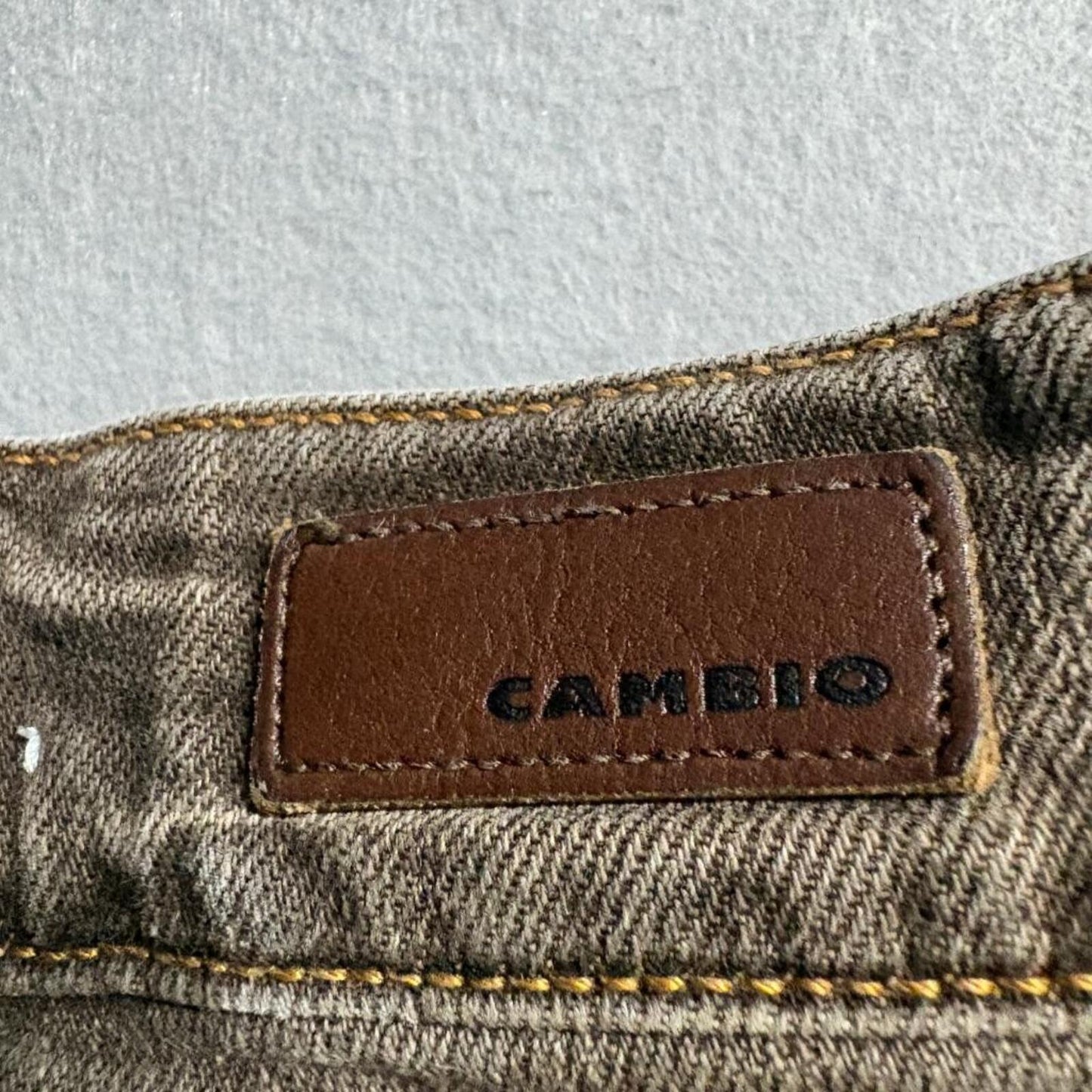 Cambio Norah Straight Leg Pants Womens Size 4 Brown Cotton Blend Stretch