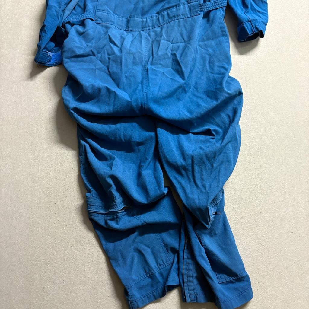 Gibson Barnes Flight Suit Blue Nomex IIIA Flame Resistant Coveralls Size 46