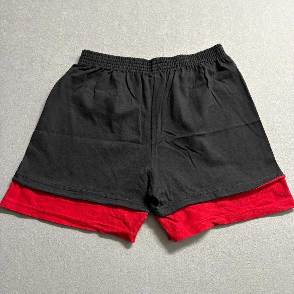 Vintage MacGregor Double Layer Shorts Womens Large Black Red Cotton Made in USA