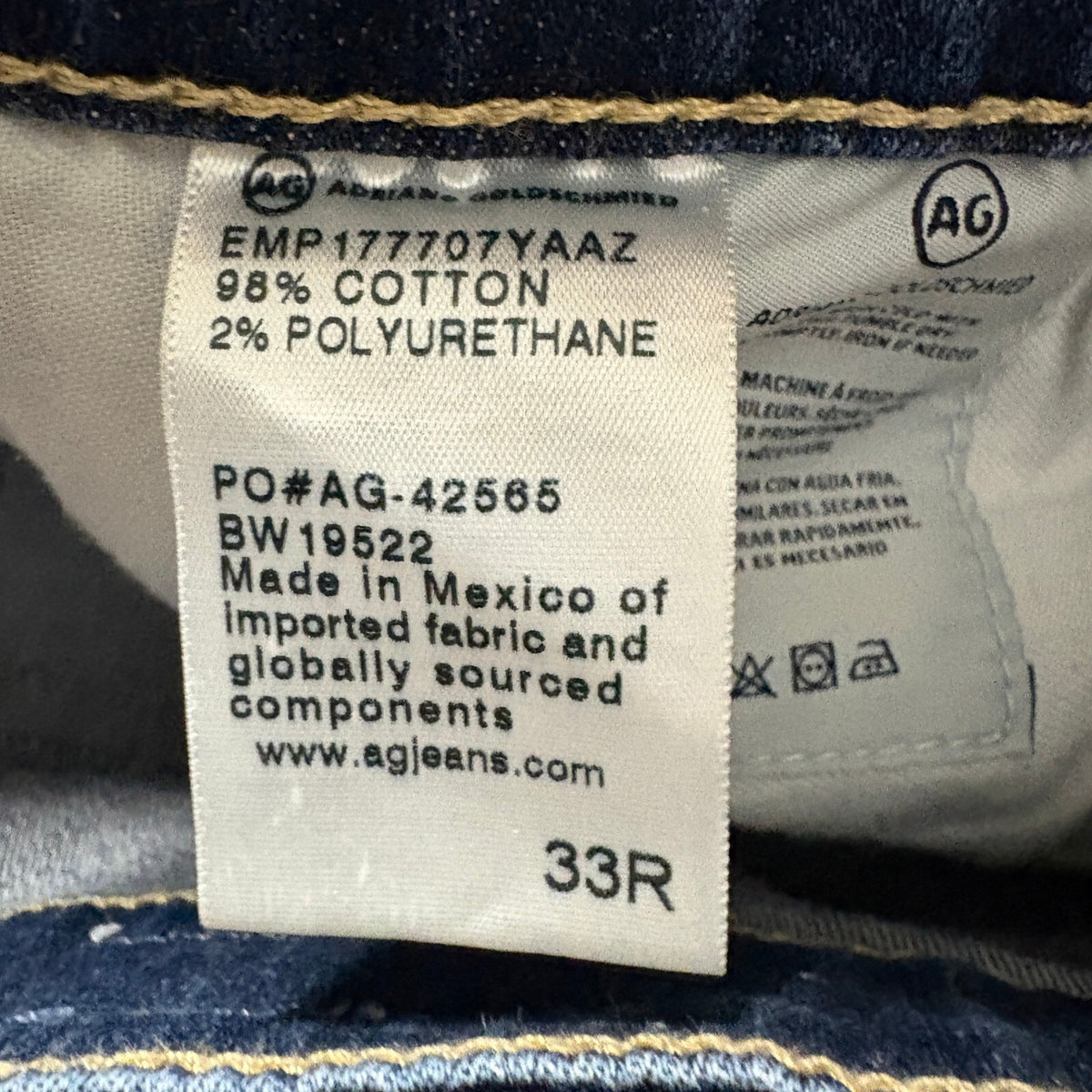 AG Adriano Goldschmied The Farrah Skinny Ankle Jeans Womens Size 33 High Rise