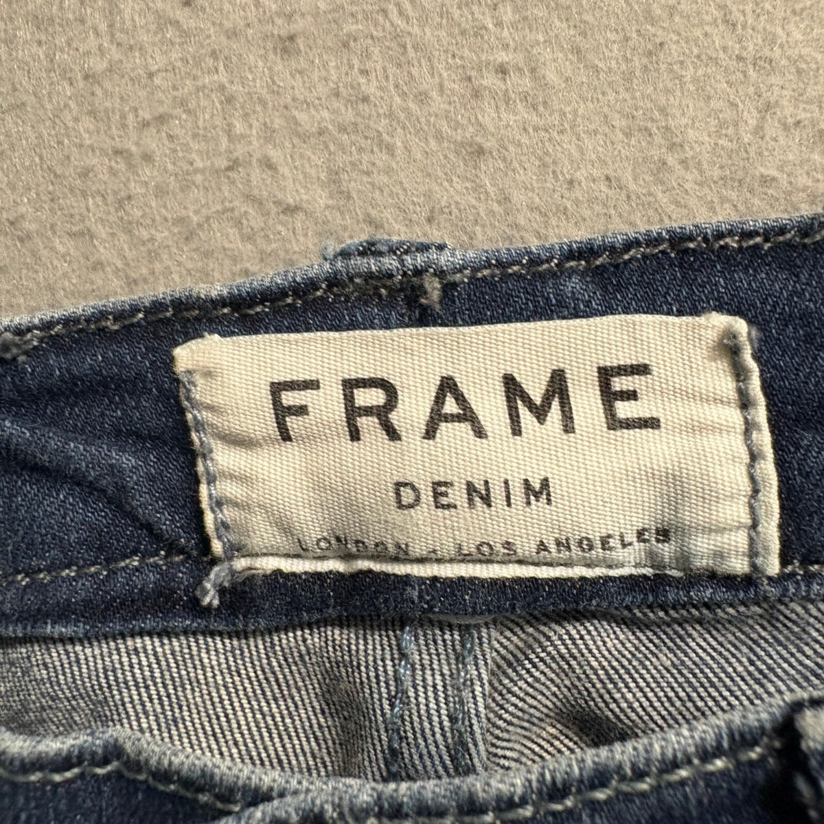 Frame Denim Le Skinny de Jeanne Jeans Womens 24 Distressed Ripped Blue Stretch