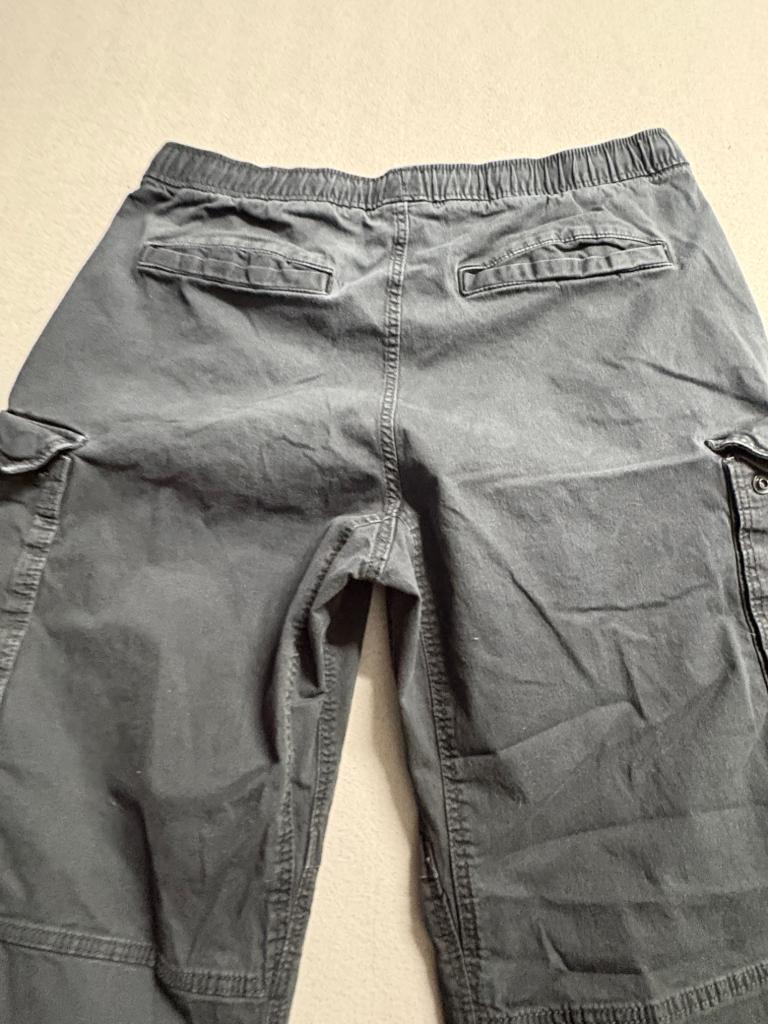 H&M Relaxed Fit Cargo Pants Mens Medium Gray Cotton Blend Drawstring Jogger