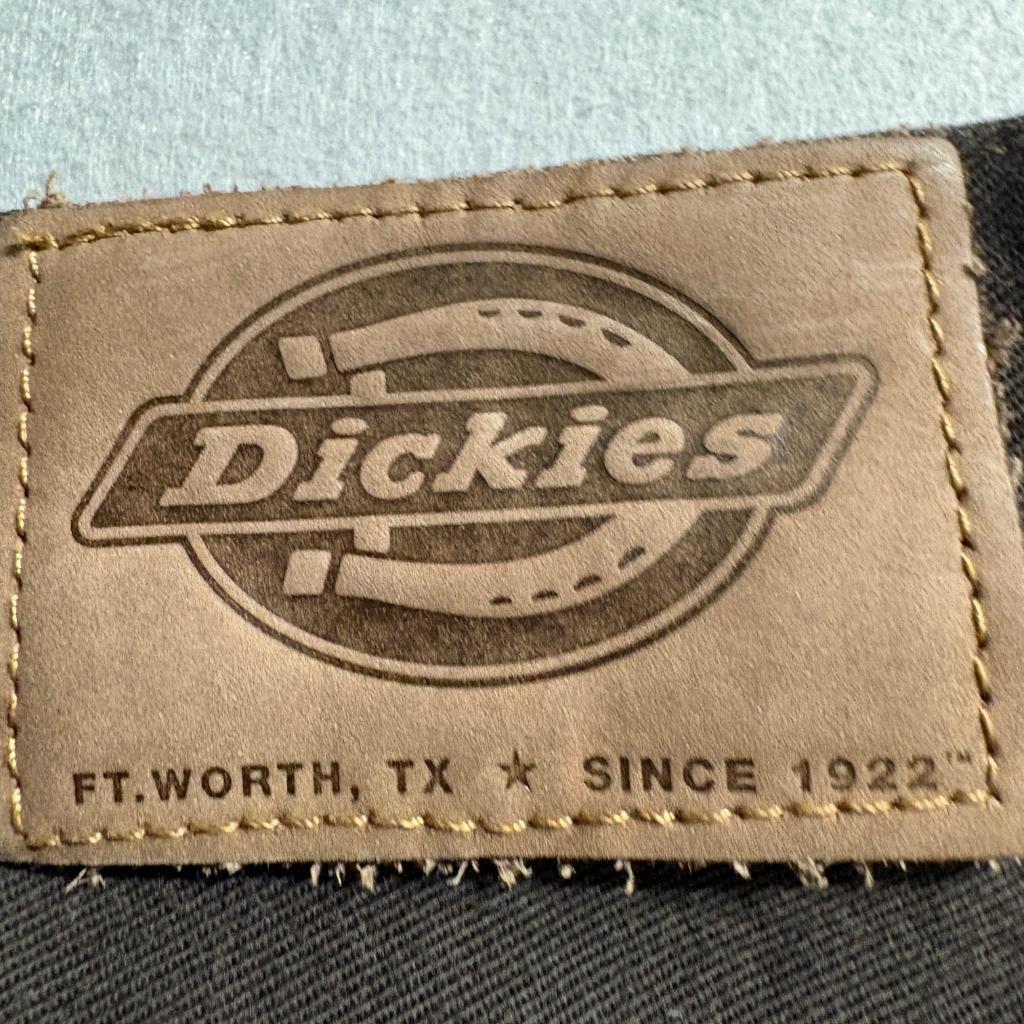 Dickies Slim Fit Pants Mens 28x32 Brown Workwear Chino Flat Front Polyester