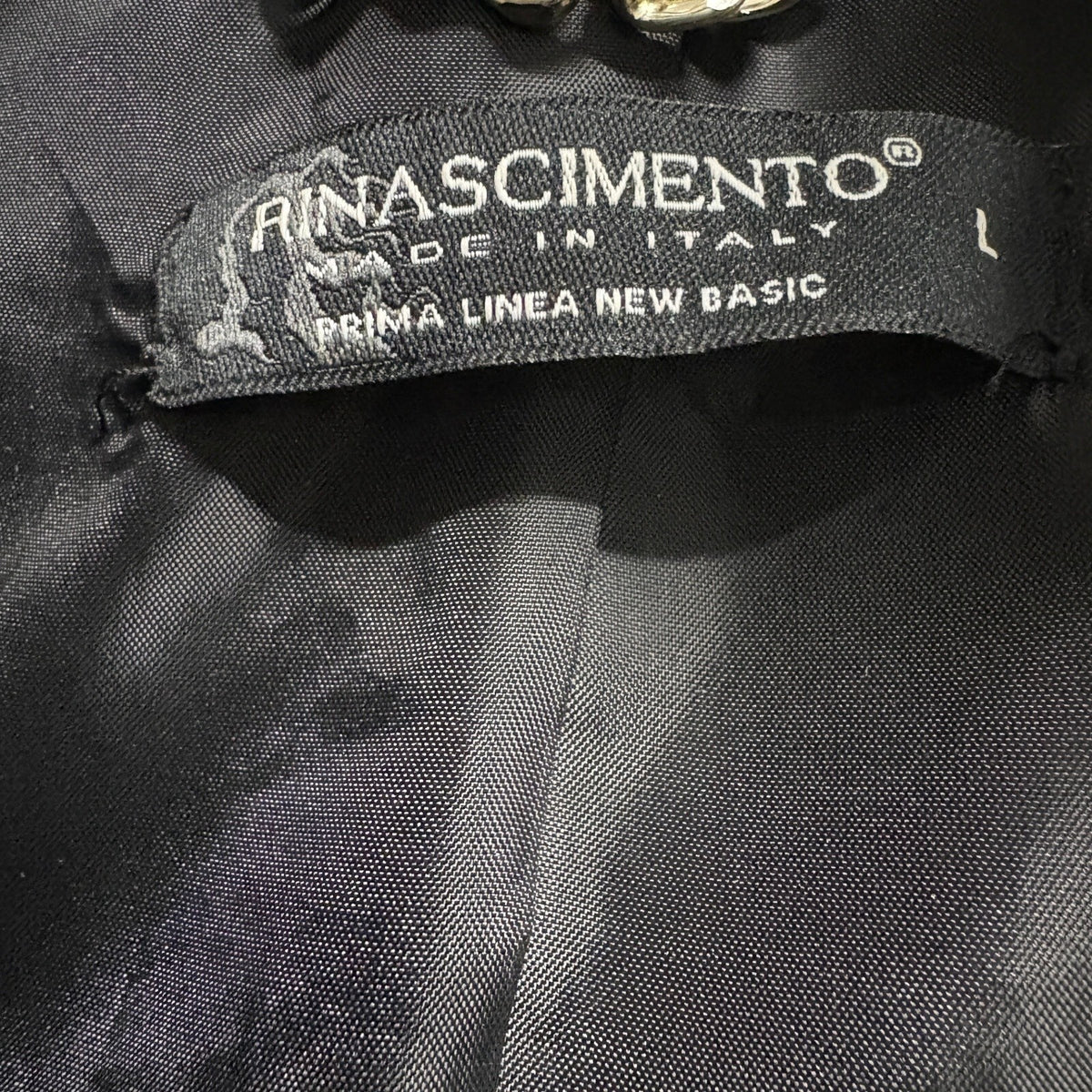 Rinascimento Womens Black Full Zip Peplum Hem Structured Blazer Jacket Size L