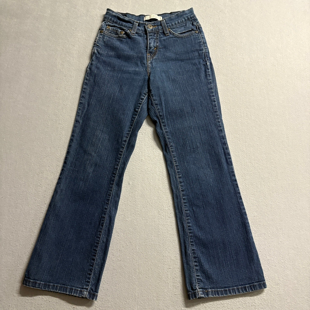 Levis 512 Perfectly Slimming Bootcut Jeans Womens 2P Short Blue Denim Stretch