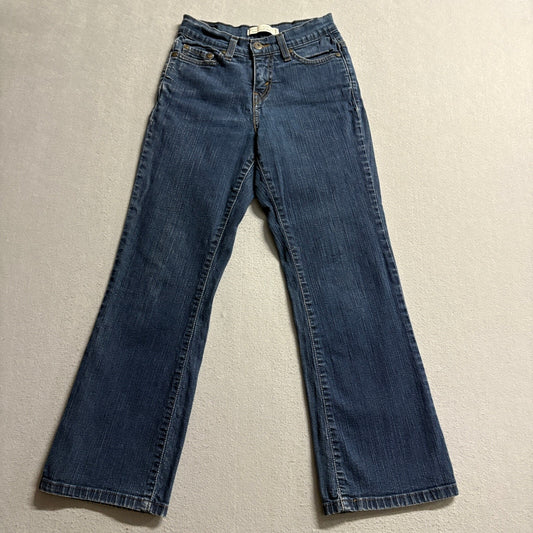 Levis 512 Perfectly Slimming Bootcut Jeans Womens 2P Short Blue Denim Stretch