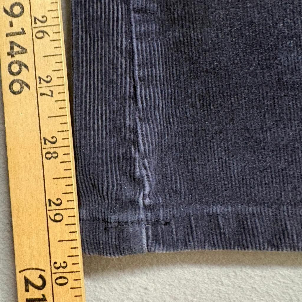 St Johns Bay Corduroy Pants Womens 8 Navy Blue Stretch Bootcut Mid Rise Cotton