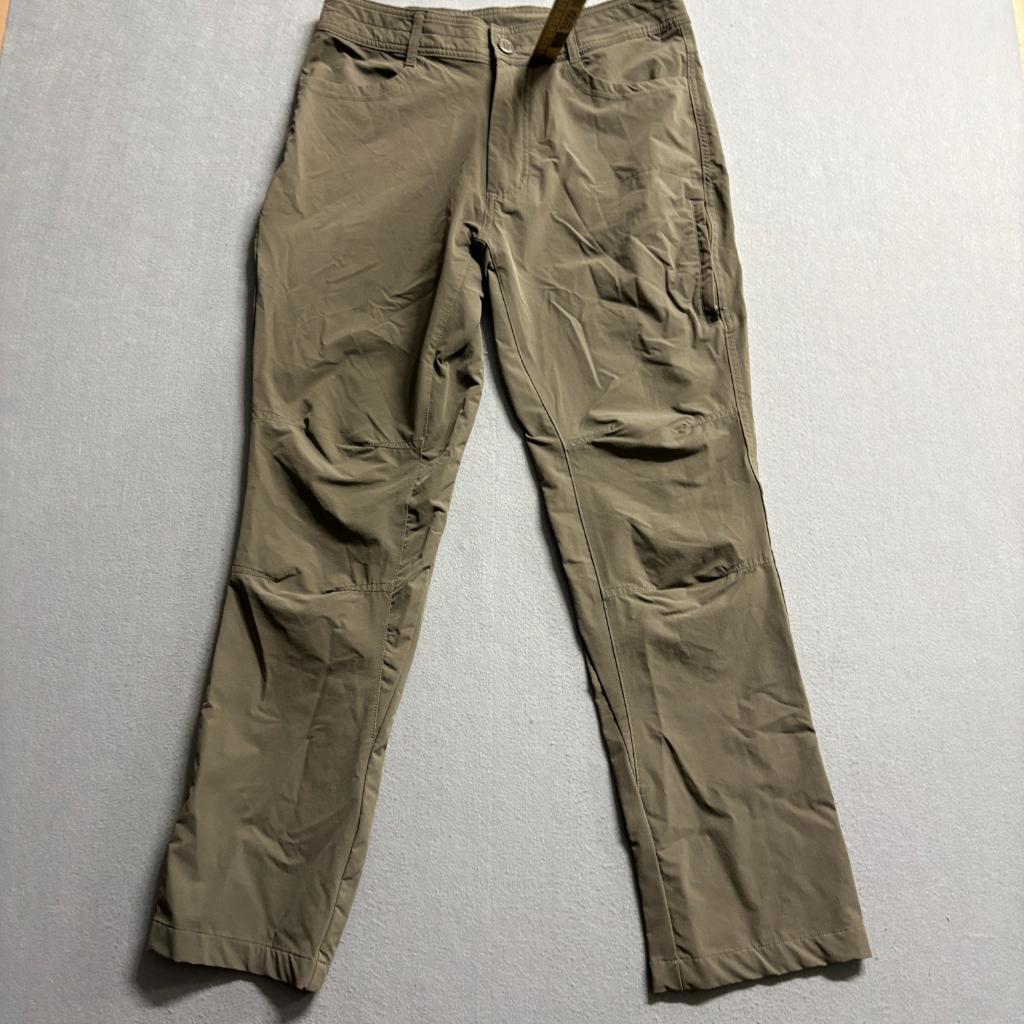 Swiss Tech Mens Utility Pants 32x30 Brown Nylon Spandex Stretch Hiking Outdoor
