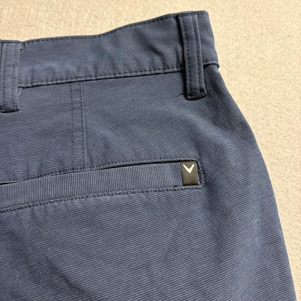 Callaway Golf Shorts Mens 32 Blue Flat Front Performance Stretch Chino