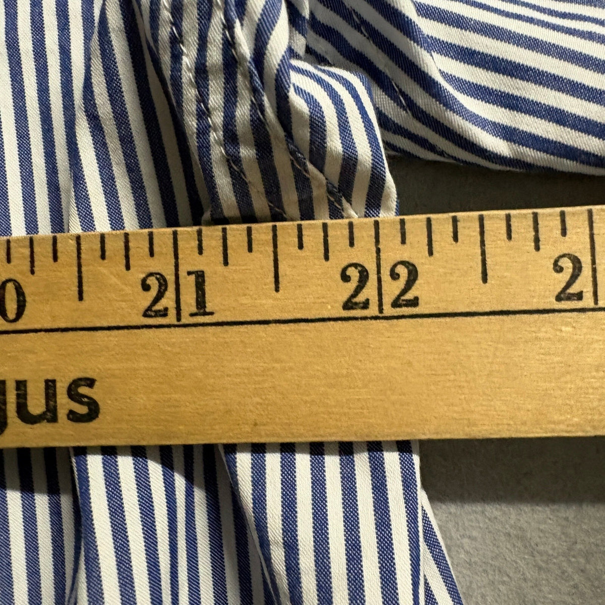 Ariat Pro Series Shirt Mens Large Blue White Striped Western Long Sleeve Button