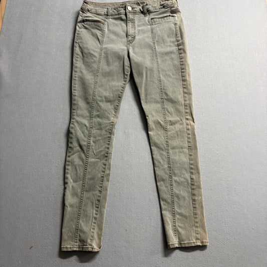 American Eagle Outfitters Pants Womens 12 Regular Green Skinny Utility Seam