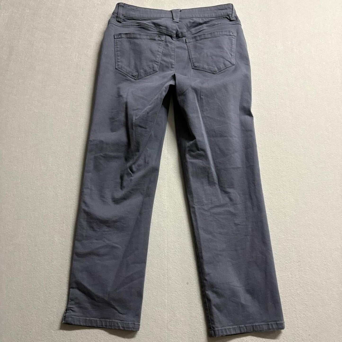 Wit & Wisdom Ab-solution Straight Leg Pants Womens 4 Gray Stretch Cotton Blend