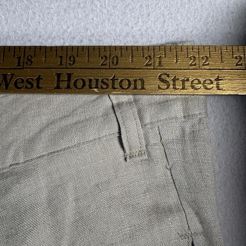 TA2 Collection Mens Linen Pants Size 46 Beige Pleated Front Made in USA Vintage