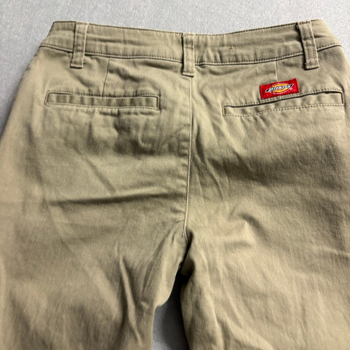 Dickies Girl Chino Pants Womens 0/24 Khaki Beige Stretch Slim Straight Workwear