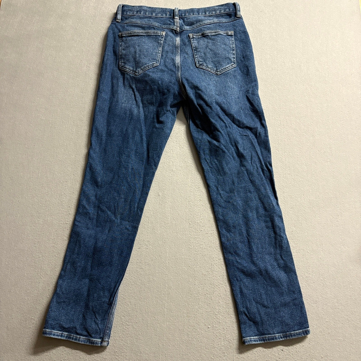 Free People Jeans Womens 30 Blue Denim Straight Leg Mid Rise Stretch Turkey Made