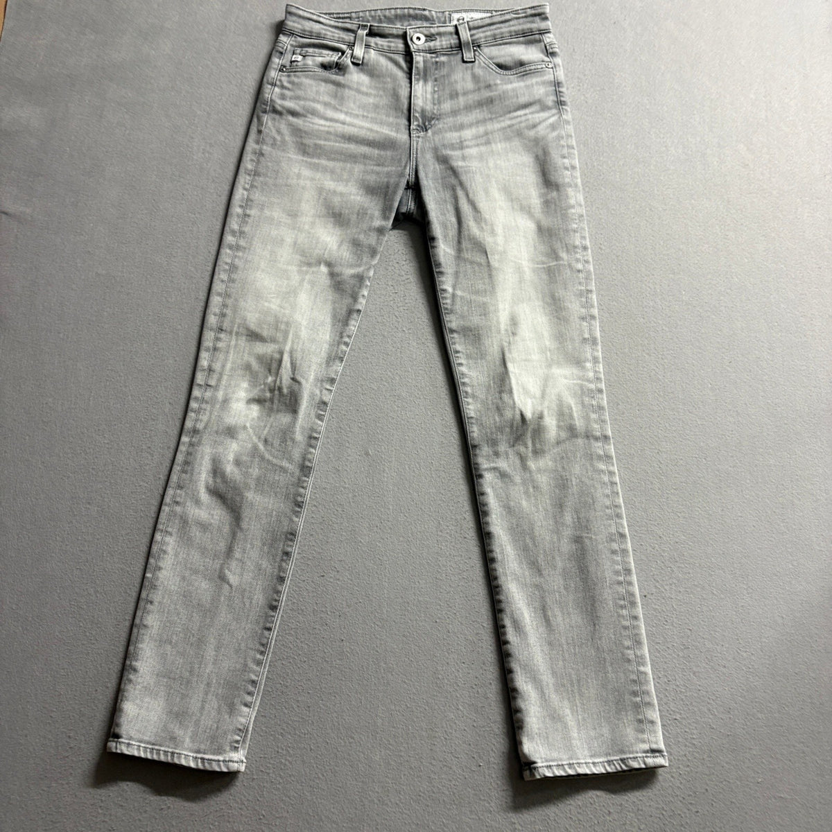 AG Adriano Goldschmied Prima Mid Rise Cigarette Jeans Womens 26R Gray Stretch