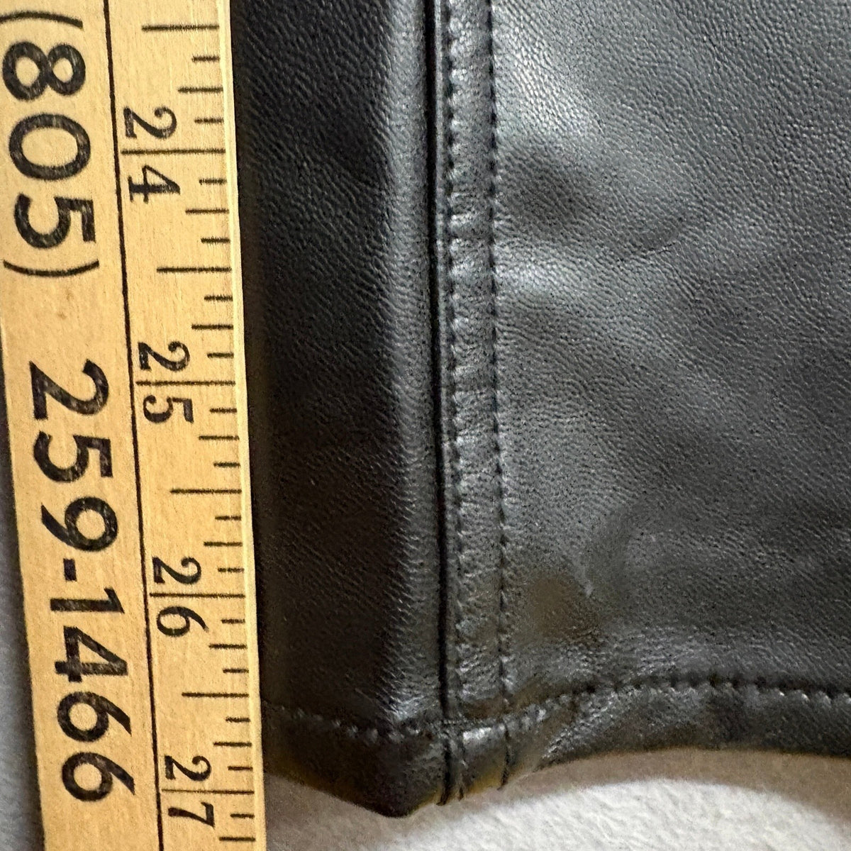 Abercrombie & Fitch 90s Straight Ultra High Rise Faux Leather Denim Jeans 24