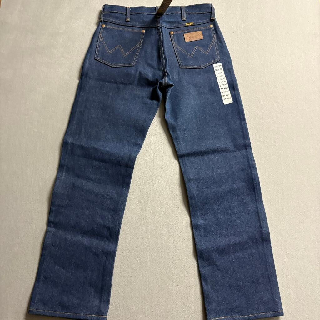 Vintage Wrangler 13MWZ Cowboy Cut Jeans Mens 31x30 Blue Denim Made in USA New