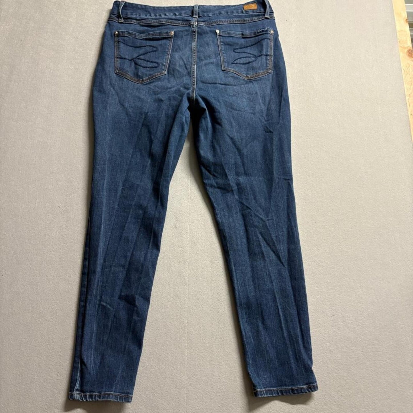 Seven7 Jeans Womens Size 16 Skinny Blue Denim Stretch Medium Wash
