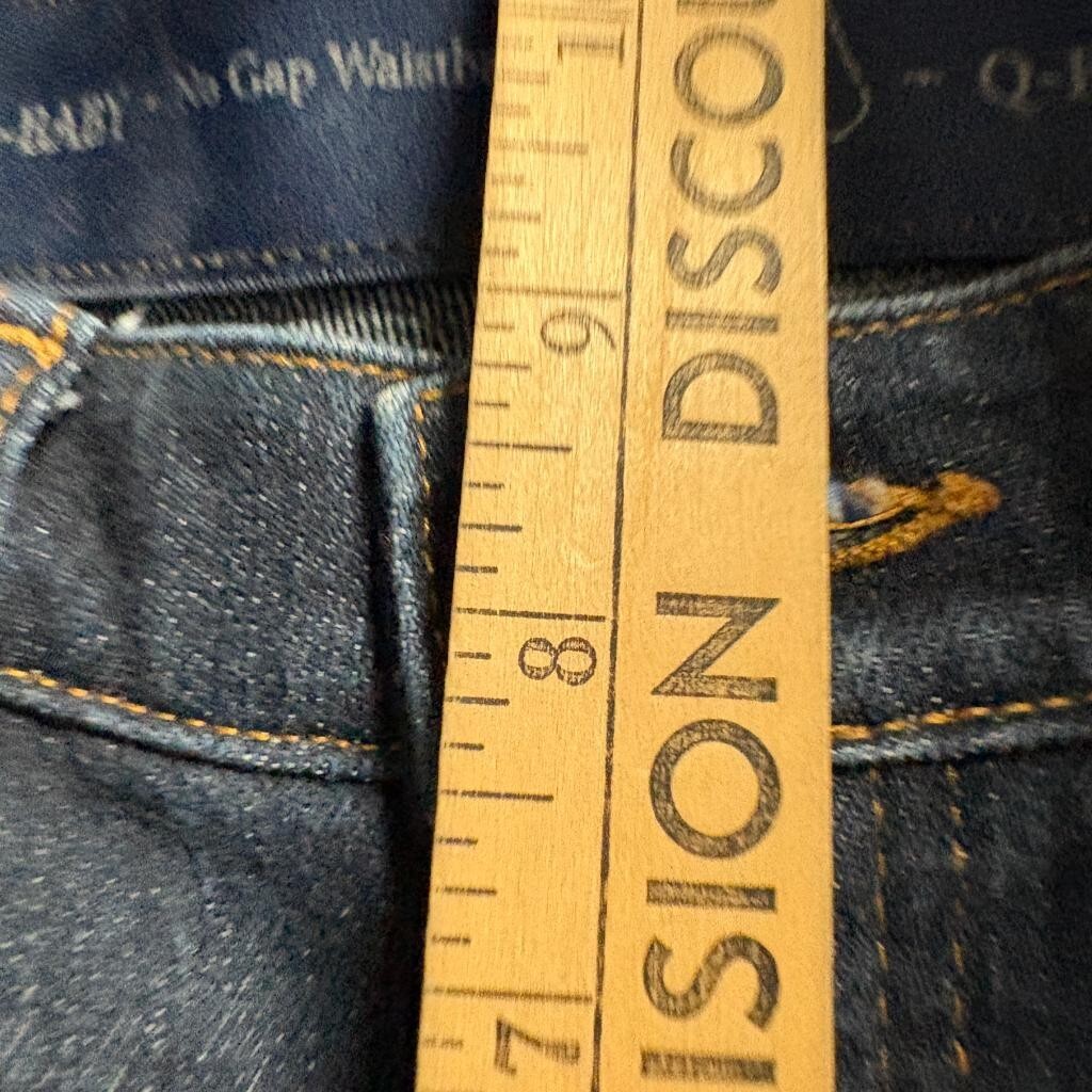 Wrangler Q-Baby Ultimate Riding Jeans Womens 1/2x34 Dark Wash No Gap Waistband