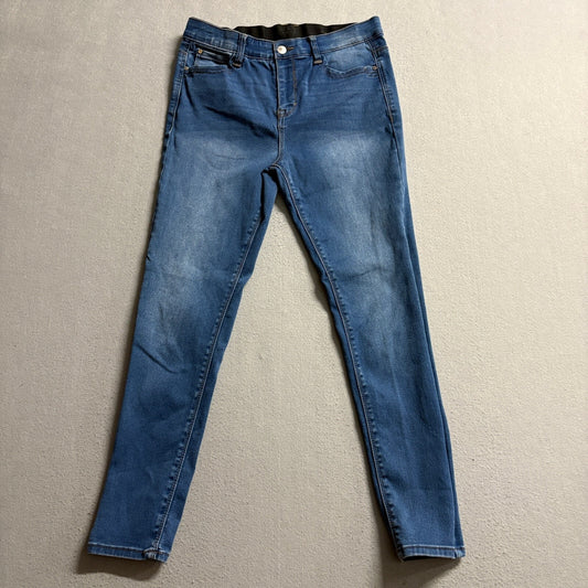 Curve Appeal Women Size 8 Blue Denim Skinny Stretch Jeans High Rise Elastic