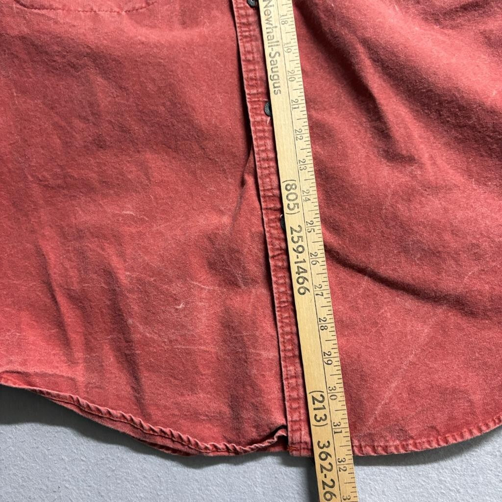 Australian Outback Collection Shirt Mens Large Red Cotton Canvas Western