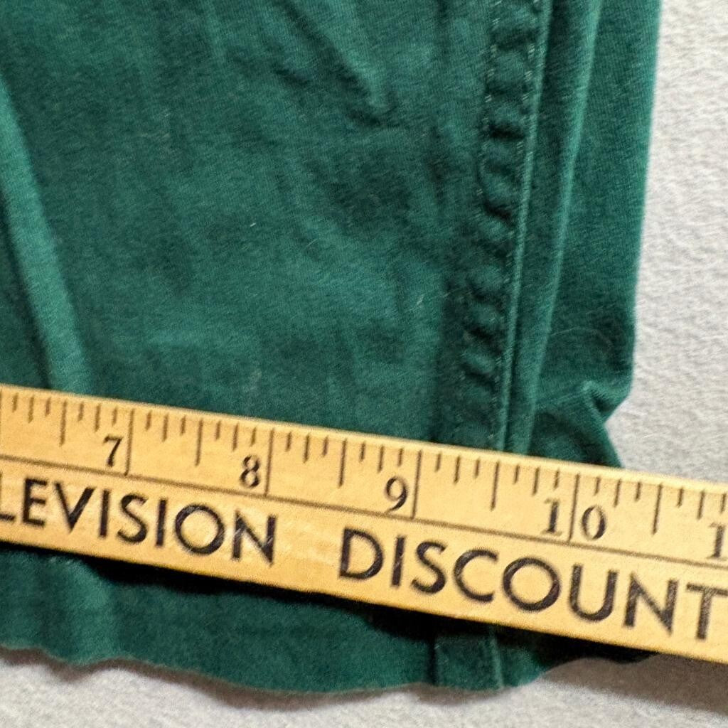 Girl-ish Mid Rise Wide Leg Cargo Utility Pants Womens 13/31 Green Stretch Cotton